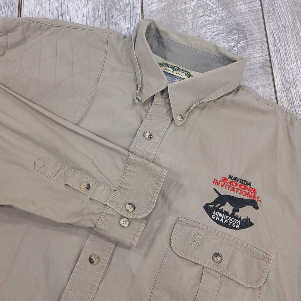 Bob Allen Shirt Mens XL Beige Shooting Hunting Long Sleeve Vented Outdoor Hiking